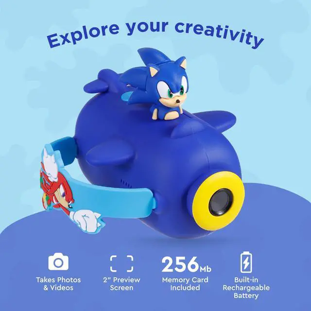 Alt view image 2 of 6 - Sonic the Hedgehog - Kids HD Camcorder, Selfie Mode, Digital Zoom