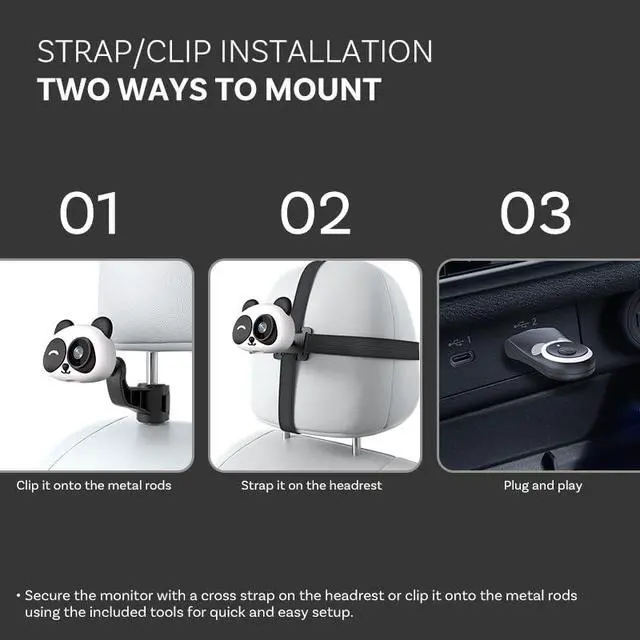 Alt view image 6 of 7 - Carplay Baby Car Camera Monitor for Wireless Backseat Babycam | Plug&Play 1080p HD Split Screen Navigation for Parents&Pet Owners Safety Infants