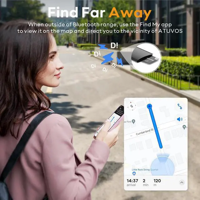 Alt view image 3 of 7 - Wallet Tracker Card Ultra-Thin 1.6mm, Smart Air Tag Bluetooth Tracker Works with Apple Find My (iOS Only), Item Finder Tag for Luggage, Passports, 3-Year Battery Life, IP67 Waterproof, 2 Pack