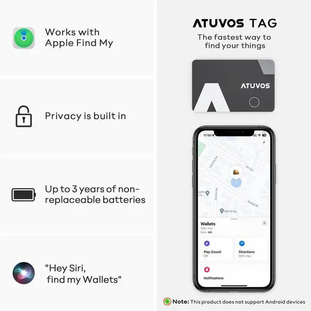 Alt view image 5 of 7 - Wallet Tracker Card Ultra-Thin 1.6mm, Smart Air Tag Bluetooth Tracker Works with Apple Find My (iOS Only), Item Finder Tag for Luggage, Passports, 3-Year Battery Life, IP67 Waterproof, 2 Pack