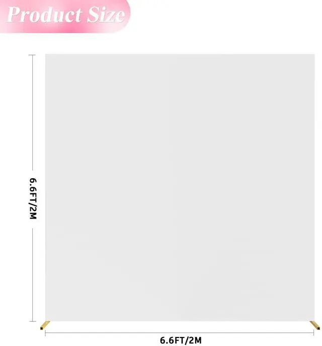 Alt view image 3 of 5 - Square Backdrop Cover White Square Wedding Arch Cover, 6.6x6.6FT | Spandex Square Arch Cover Balloon Arch Covers Stretchy Backdrop for Birthday Party Wedding Ceremony Baby Shower Decor