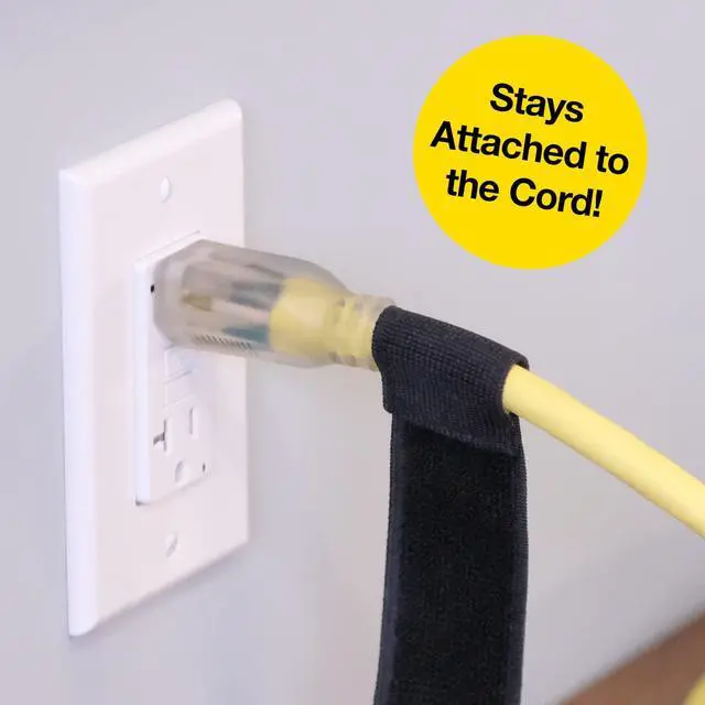 Alt view image 4 of 7 - Selfie Straps by - 6-inch (12-Pack) Black | Elastic Hook and Loop Cord Organizer Wraps for Phone Charger, Computer, Electrical Charging Cord and Cable Storage