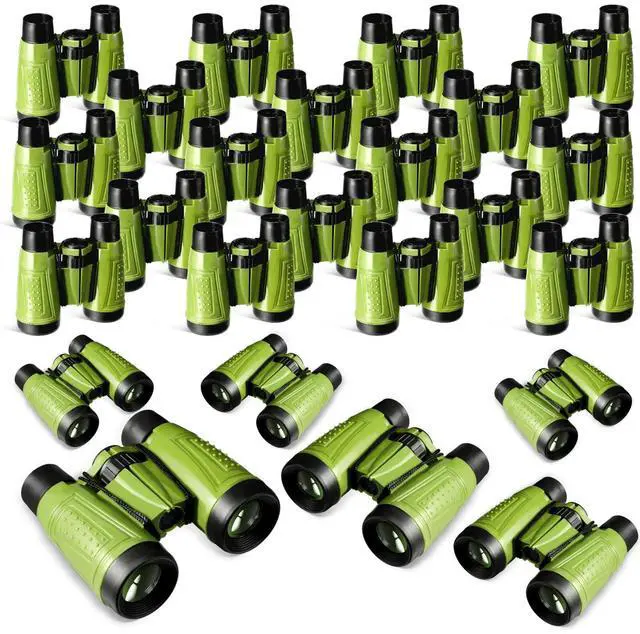 Main image of 24 Pcs Binoculars Bulk Educational Compact Binoculars with Neck String Telescope for Learning Bird Watching Camping Hiking Travel Safaris Birthday Gifts(Green)
