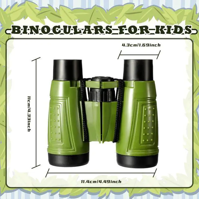 Alt view image 3 of 6 - 24 Pcs Binoculars Bulk Educational Compact Binoculars with Neck String Telescope for Learning Bird Watching Camping Hiking Travel Safaris Birthday Gifts(Green)