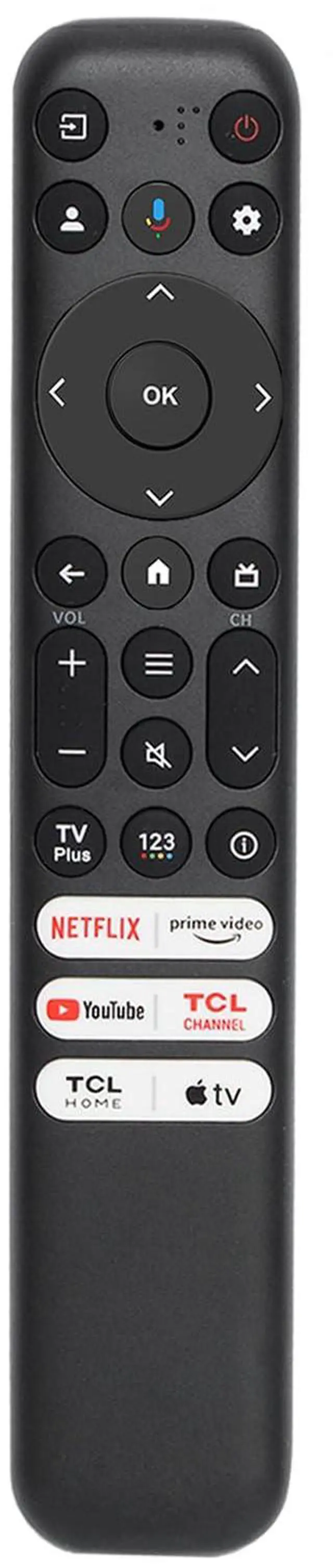 Main image of RC813 Voice Remote Control, for TCL Google TV Remote Control, Comes with 6 Shortcut Keys. Compatible with TCL 4k QLED/UHD/QD-Mini Series Smart TVS
