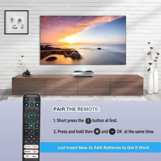 Alt view image 6 of 6 - RC813 Voice Remote Control, for TCL Google TV Remote Control, Comes with 6 Shortcut Keys. Compatible with TCL 4k QLED/UHD/QD-Mini Series Smart TVS