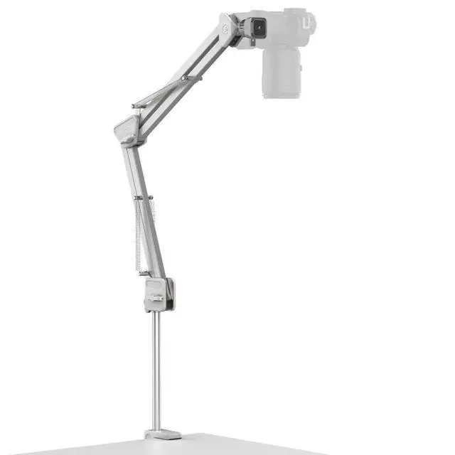 Alt view image 2 of 7 - TH04 Overhead Camera Mount with Magic Arm and 1/4" Ball Head, 360° Rotatable Camera Desk Mount, Desk Tripod with Uka Quick Release Setup for DSLR Cameras/Webcam/iPhone/Ring Light/Microphone