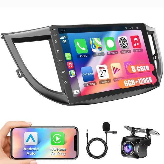 Main image of 8 Core 6GB+128GB Car Radio for Honda CRV 2012-2016,10.2 Inch QLED Touch Screen Car Stereo with Carplay&Android Auto,WiFi,GPS Navigation,Bluetooth5.0,FM&AM Radio