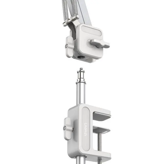Alt view image 4 of 7 - TH04 Overhead Camera Mount with Magic Arm and 1/4" Ball Head, 360° Rotatable Camera Desk Mount, Desk Tripod with Uka Quick Release Setup for DSLR Cameras/Webcam/iPhone/Ring Light/Microphone