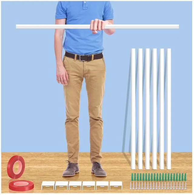 Main image of Extra-Long Paintable Cord Cover Hider for Wall TV - 6X 39.4in TTL 236in