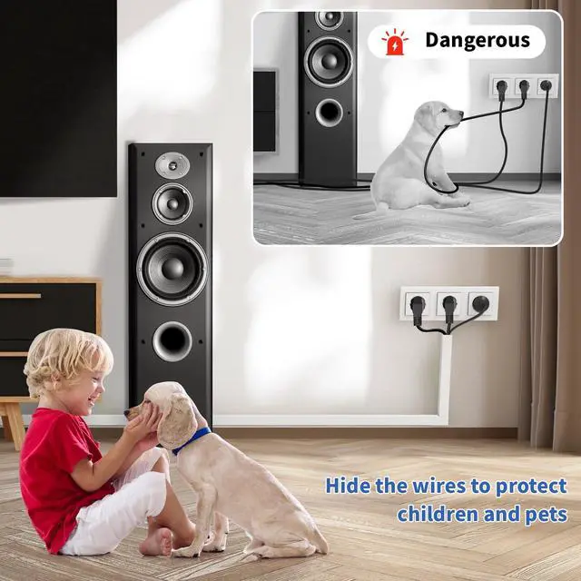 Alt view image 6 of 6 - Extra-Long Paintable Cord Cover Hider for Wall TV - 6X 39.4in TTL 236in
