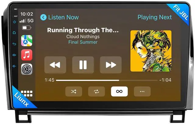 Main image of Car Radio for Toyota Tundra 2007-2013 Sequoia 2008-2012 with Wireless CarPlay & Android Auto, 10 Inch Toyota Tundra Stereo Head Unit with BluetoothGPS Navigation FM Radio Linux