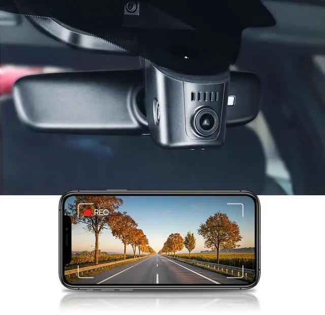 Main image of 4K Dash Cam Adapts for Audi 2019-2026 A4 A6 Allroad A3 A5 Q5 S4 S6 Q7 A8 Q8 S8 TT A7 S5 Q3 e-tron (Model A), OEM Look, Loop Recording, 2160P UHD Video, WiFi & APP, Parking Mode, 64GB Card