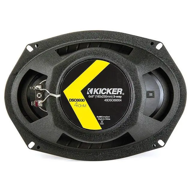 Alt view image 4 of 7 - Speaker Package of 2 Items: Four 6"x9" DS Series Coaxial Speakers 4-Ohm - 2X 43DSC6504