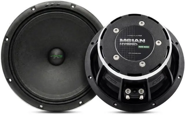 Main image of Apocalypse AP-M61AN Hybrid | 6.5" Neodymium-Ferrite Mid-Range Car Speakers (Pair) 180W RMS, 360W Max, 101 dB SPL, CCAW Coil, Aluminum Frame
