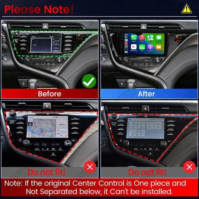 Alt view image 2 of 7 - Android Car Radio Stereo for Toyota Camry 2018 2019 2020, 10.1 inch Octa Core GPS Navi Wireless Wired Car-Play Android Auto Head Unit IPS FM AM RDS DSP, 2GB RAM 32GB ROM