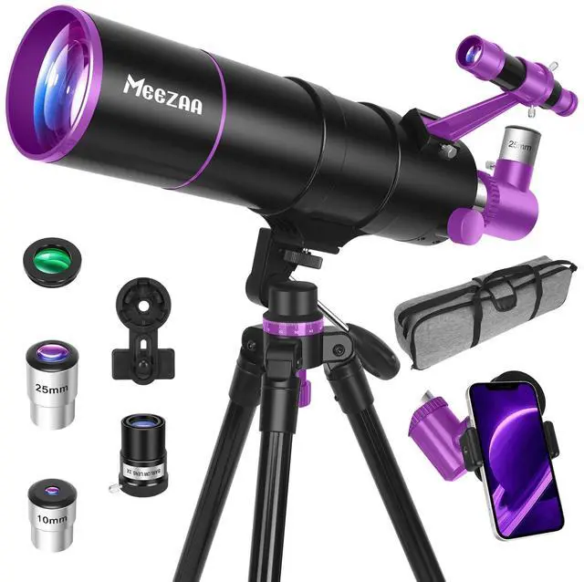 Main image of Telescope for Adults High Powered, 90mm Aperture 550mm Refractor | Portable Telescopes for Kids Astronomy Beginners, with Tripod, Phone Adapter, Carry Bag & Moon Filter, Travel and Stargazing