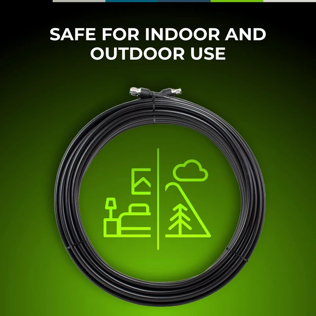 Alt view image 4 of 6 - Bolton600 Coaxial Cable 30ft Black, N Male to N Male - LMR®600 Equivalent Heavy-Duty Ultra-Low-Loss 50-Ohm Design for Home and Commercial Signal Booster Installations