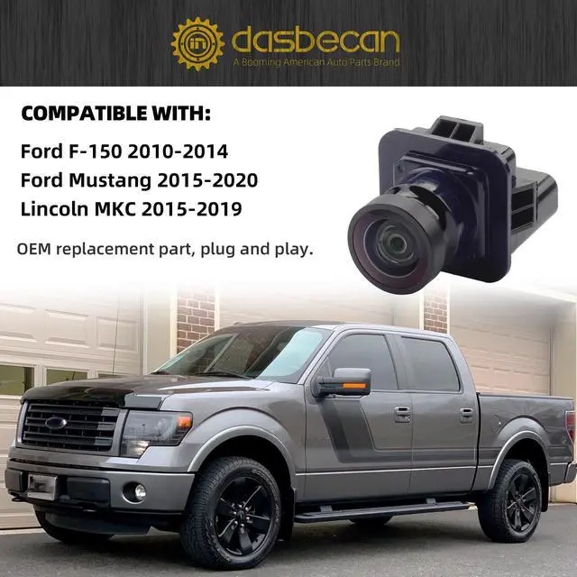Alt view image 2 of 7 - Backup Camera Compatible with Ford F150 2010-2014 | for Mustang 2015-2020 Lincoln MKC 2015-2019 Park Assist Rear View Camera Replaces# EL3Z-19G490-D BL3Z-19G490-B