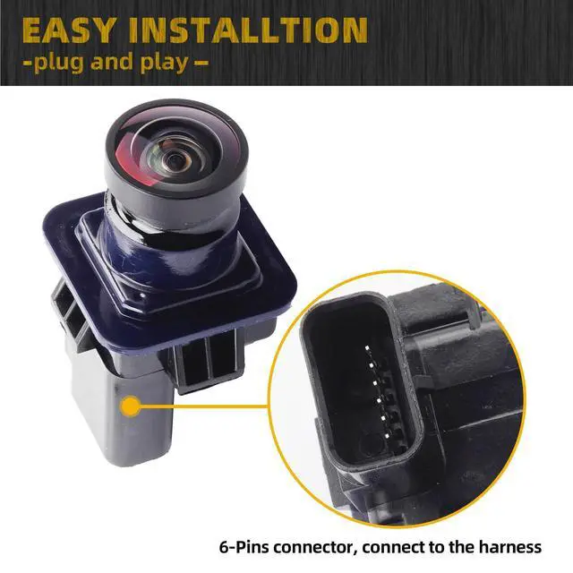 Alt view image 5 of 7 - Backup Camera Compatible with Ford F150 2010-2014 | for Mustang 2015-2020 Lincoln MKC 2015-2019 Park Assist Rear View Camera Replaces# EL3Z-19G490-D BL3Z-19G490-B
