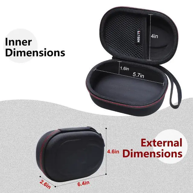 Alt view image 2 of 7 - Case for JBL Clip 5/4 Ultra-Portable Waterproof Bluetooth Speaker Black | Hard Carrying Travel Case for JBL Clip 5/4 Ultra-Portable Waterproof Bluetooth Speaker
