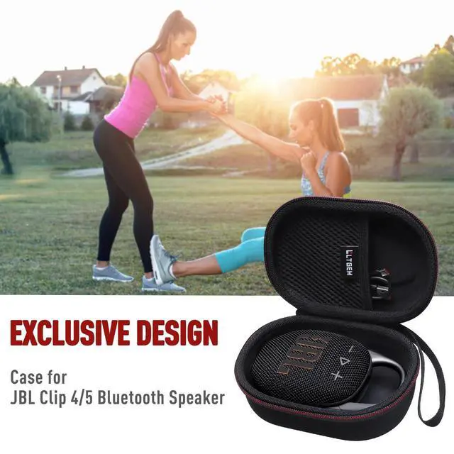 Alt view image 7 of 7 - Case for JBL Clip 5/4 Ultra-Portable Waterproof Bluetooth Speaker Black | Hard Carrying Travel Case for JBL Clip 5/4 Ultra-Portable Waterproof Bluetooth Speaker