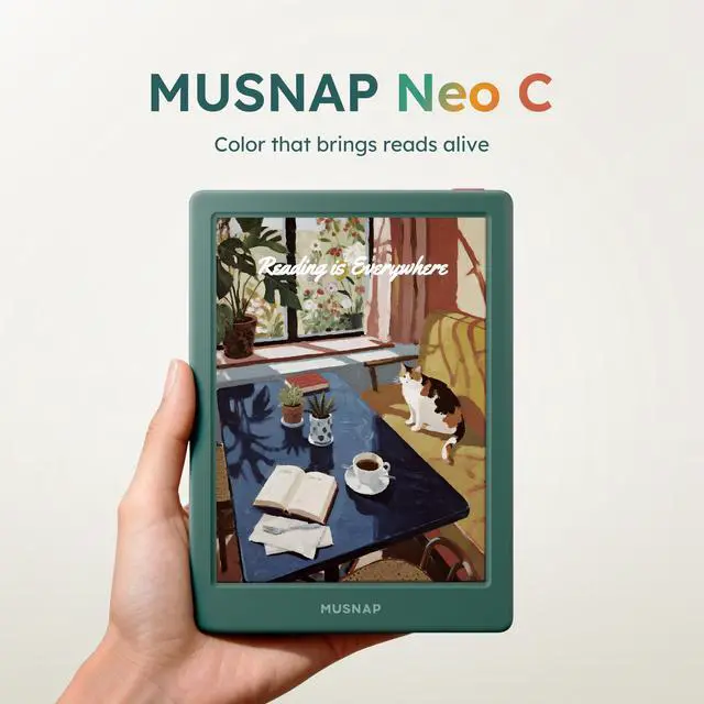 Alt view image 2 of 7 - Neo C 64GB+4GB Colour eBook Reader Supports 3rd-Party apps, 6 E Ink ePaper eReader Digital Paper, with Color Display, Long Battery Life for Reading