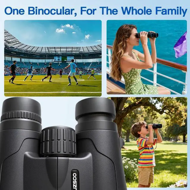 Alt view image 3 of 7 - 10x42 HD Binoculars for Adults High-Powered Waterproof Binoculars with Clear Wide View, Lightweight for Bird Watching, Hunting, Hiking & Sports, with Carrying Bag