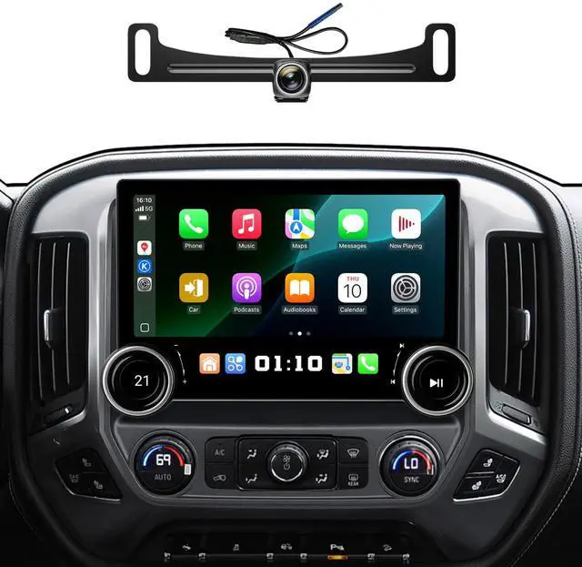 Main image of 11.5in Car Stereo for Chevy Silverado GMC Sierra 14-18 CarPlay | Supports Bose System, 4G+64GB ROM for Offline Maps, Dual Knobs for Work Gloves, QLED Sunlight Screen, Plug & Play