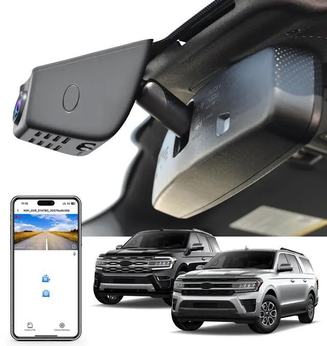 Main image of 4K Dash Cam for Ford Expedition/Expedition MAX 2018-2027 | OEM Look, UHD 2160P Video, WiFi & App, GPS, 64GB Card