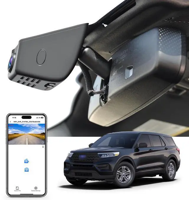 Main image of 4K Dash Cam for Ford Explorer U625 2020-2024(Model A) | Base XLT ST_Line limited Timberline Platinum King Ran, UHD 2160P Video, OEM Look, WiFi & App, GPS, 64GB Card