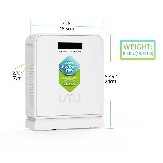 Alt view image 4 of 7 - 2400W Step Down 220v to 110v Voltage Converter US to Europe Converter | Electric Transformer 240v to 120v Voltage,Canada Japan Equipment Use in Asia Spain,Heavy Duty,2 Output 100V 110,Safe,White