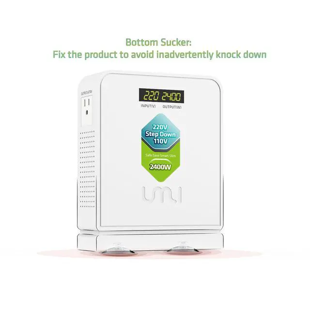 Alt view image 6 of 7 - 2400W Step Down 220v to 110v Voltage Converter US to Europe Converter | Electric Transformer 240v to 120v Voltage,Canada Japan Equipment Use in Asia Spain,Heavy Duty,2 Output 100V 110,Safe,White