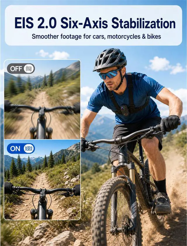 Alt view image 4 of 7 - 4K Waterproof Mini Action Camera, 64GB WiFi POV Video Wearable Body Camera | Magnetic pendant, clip mount, charging base, hands-free POV recording for motorcycle, hiking and sports
