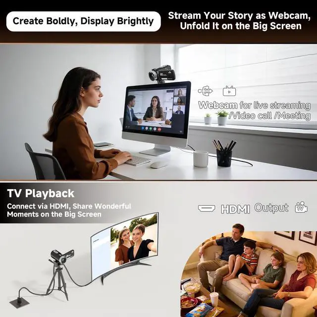 Alt view image 5 of 7 - Video Camera, 4K Camcorder 56MP Digital Video Recorder 18X Zoom 3" 270° Rotation Touchscreen IR Night Vision, Wifi Vlogging Camera for YouTube 64GB Card Anti-Shake Remote Control Camera Bag Lens Cap