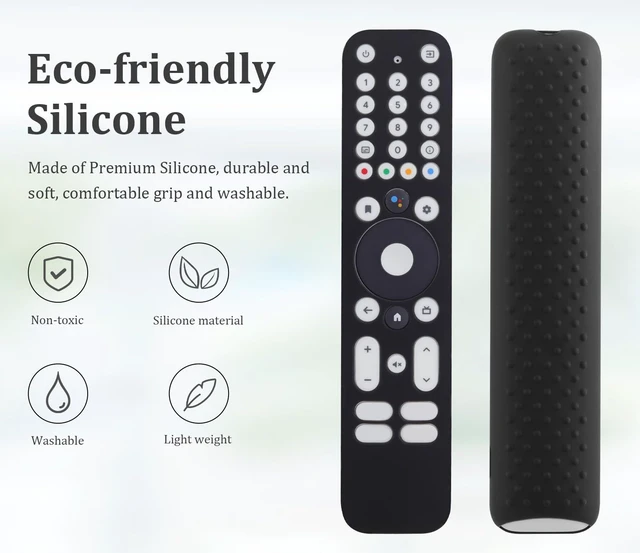 Alt view image 3 of 4 - Cover for MECOOL KM2 Plus Deluxe, Homatics Box R 4K Plus, RockTek G2 GX1 Android TV Box Remote Control Case Silicone Skin Protector - Black