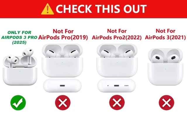 Alt view image 2 of 2 - (3Pack+Cleaning Pen) Case for AirPods Pro 3rd Generation 2025 Silicone Cover Full Protection Cute Cartoon Skin Design with Cleaner Kit Multiple Combinations Case for AirPods Pro 3 (PD+RB+EF)
