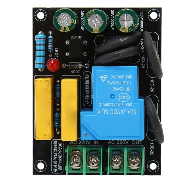 Alt view image 5 of 7 - Soft Start Protection Module 30A 6600W AC 100V-250V PCB Amplifier Power Board for Class A Amplifier Module