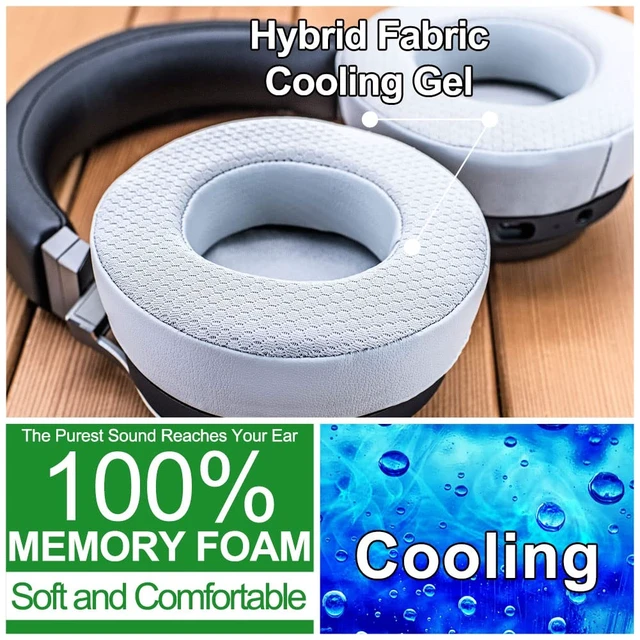 Alt view image 4 of 7 - Virtuoso XT Cooling Gel Earpads - Compatible with Virtuoso RGB Wireless SE Headset, Hybrid Fabric Replacement Earpads (Gray)