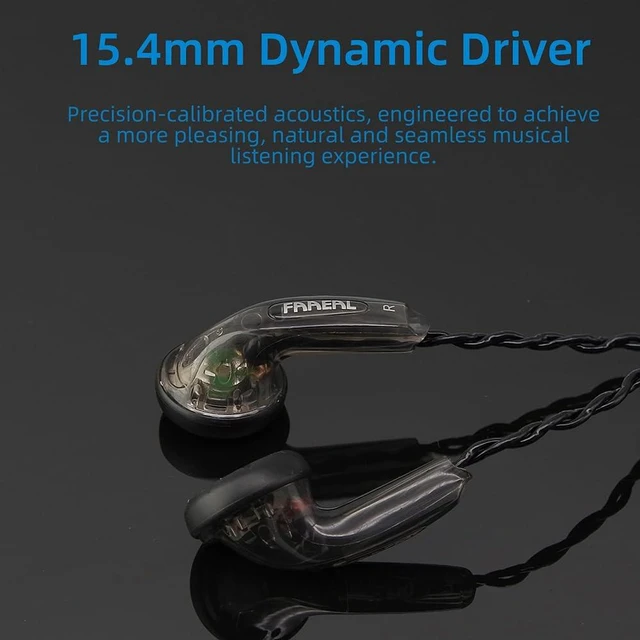 Alt view image 3 of 7 - Iris 2.0 Earphone New Version,32Ohm PET Diaphragm 15.4mm Dynamic Driver Flat Head Earbuds,Balanced Smooth Natural Sound Wired Headphone,3.5mm Headset with Classic Shell Design (Black with Mic)