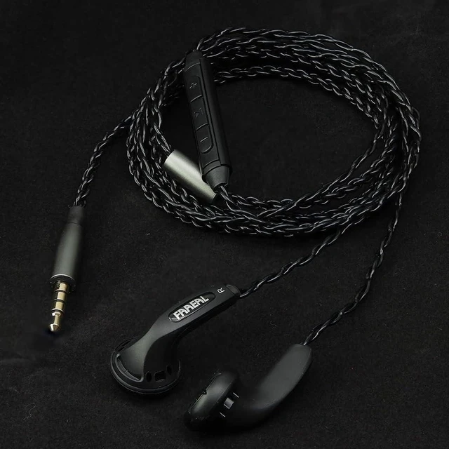 Alt view image 6 of 7 - Iris 2.0 Earphone New Version,32Ohm PET Diaphragm 15.4mm Dynamic Driver Flat Head Earbuds,Balanced Smooth Natural Sound Wired Headphone,3.5mm Headset with Classic Shell Design (Black with Mic)