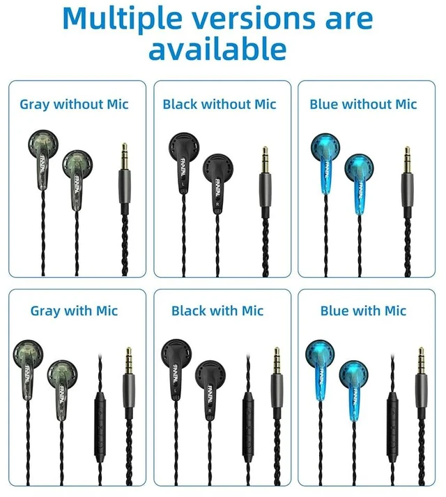 Alt view image 7 of 7 - Iris 2.0 Earphone New Version,32Ohm PET Diaphragm 15.4mm Dynamic Driver Flat Head Earbuds,Balanced Smooth Natural Sound Wired Headphone,3.5mm Headset with Classic Shell Design (Black with Mic)