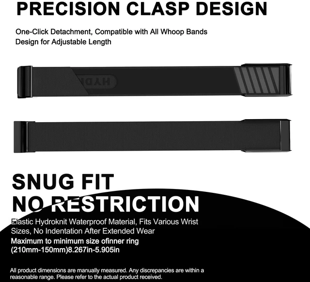 Alt view image 6 of 6 - HydroKnit Wrist Band, Comfortable and Waterproof Replacement Wrist/Bicep Band for Whoop 4.0 Heart Rate Monitor