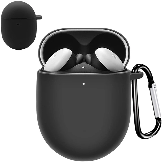 Main image of Case Compatible with Google Pixel Buds Pro 2 2024 / Google Pixel Buds Pro 2022 Case Cover, Soft Silicone Full Protective Case Skin with Anti-Lost Keychain for Girly/Men/Women, Black