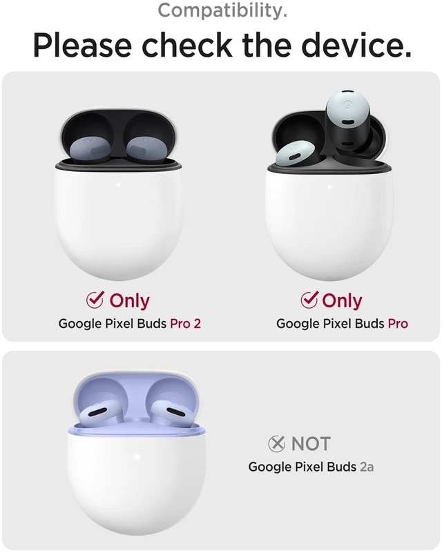 Alt view image 2 of 7 - for Google Pixel Buds Pro 2 2024 Case Cover with Keychain, Front LED Visible Case for Google Pixel Buds Pro 2022, Soft Silicone Full Protective Skin for Girly/Men/Women, Midnight Blue