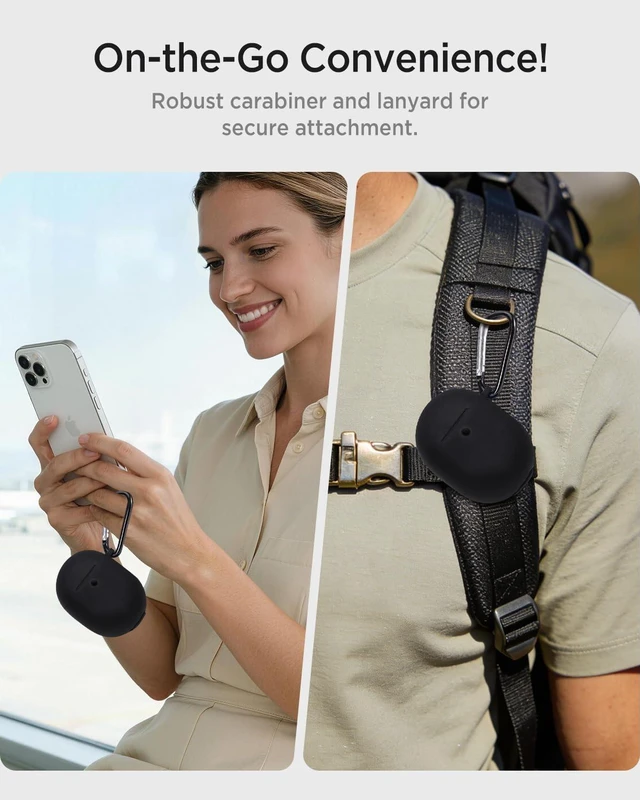 Alt view image 7 of 7 - for Google Pixel Buds Pro 2 2024 Case Cover with Keychain, Front LED Visible Case for Google Pixel Buds Pro 2022, Soft Silicone Full Protective Skin for Girly/Men/Women, Midnight Blue