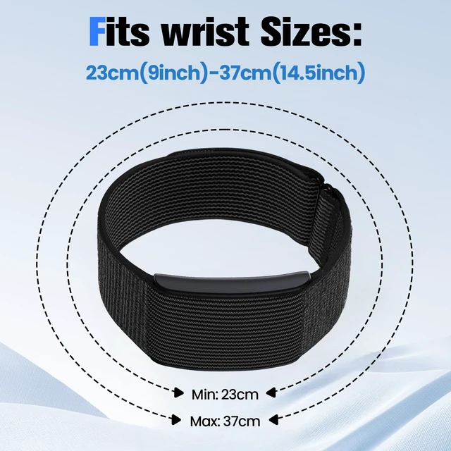 Alt view image 2 of 7 - Bicep-Strap Compatible with Amazfit-Helio Loop - Breathable Nylon Lightweight, adjustable fabric band for all-day wear. Soft, comfortable, replacement bicep strap only