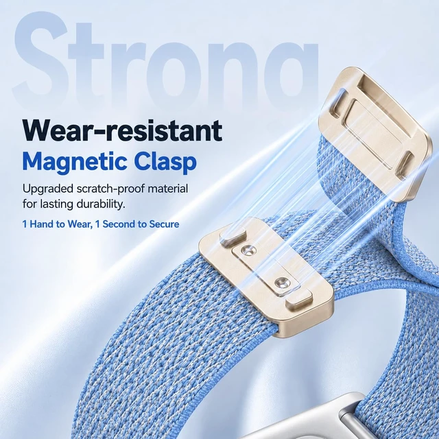 Alt view image 4 of 7 - Nylon Loop Band for Google Fitbit Air with Magnetic Clasp Upgraded Sports Soft Adjustable Replacement Strap for Fitbit Air Accessories