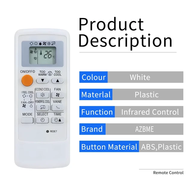 Alt view image 2 of 6 - Replacement Remote Control for Mitsubishi Air Conditioner MP07A MP-04A MP04B MP-07A NH08 MSD-CD07VD (MS16A)