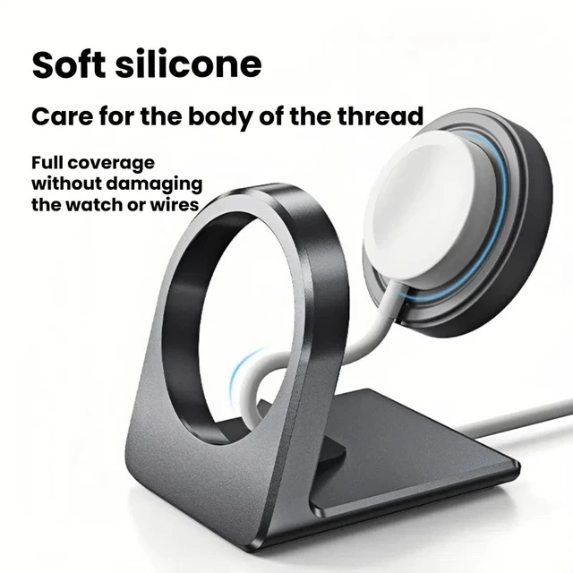 Alt view image 3 of 7 - Watch Charger Stand for Apple Watch,iWatch Stand Premium Aluminum Alloy,Minimalist Style, Storage,Desk Charging Stand Holder, Compatible with Apple iWatch SE 3,S11 10 9 8 7 6